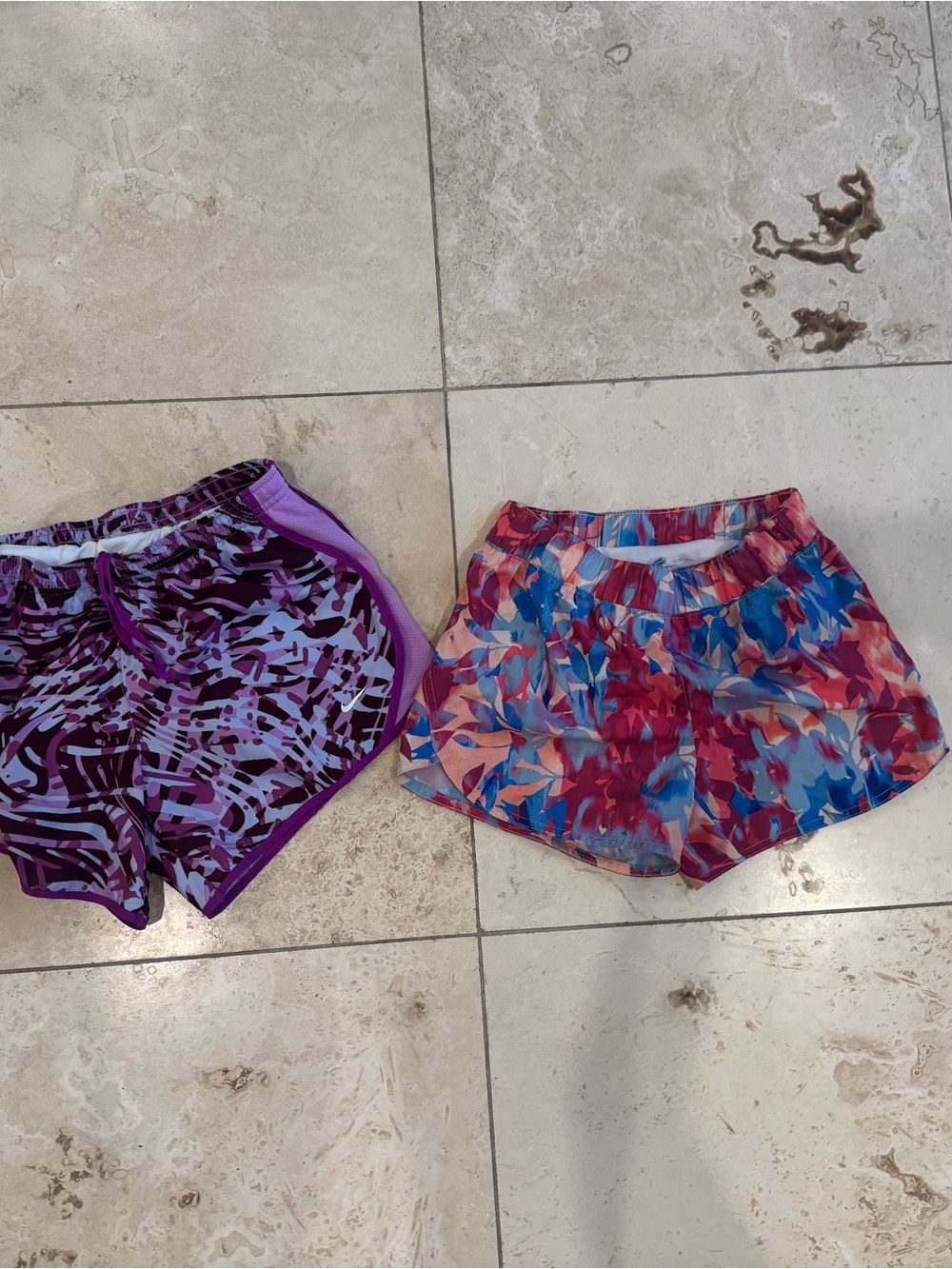 Nike Girls' Purple and old navy Pink Printed Dri-FIT Shorts